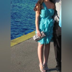 Women’s teal cocktail dress homecoming dress size large